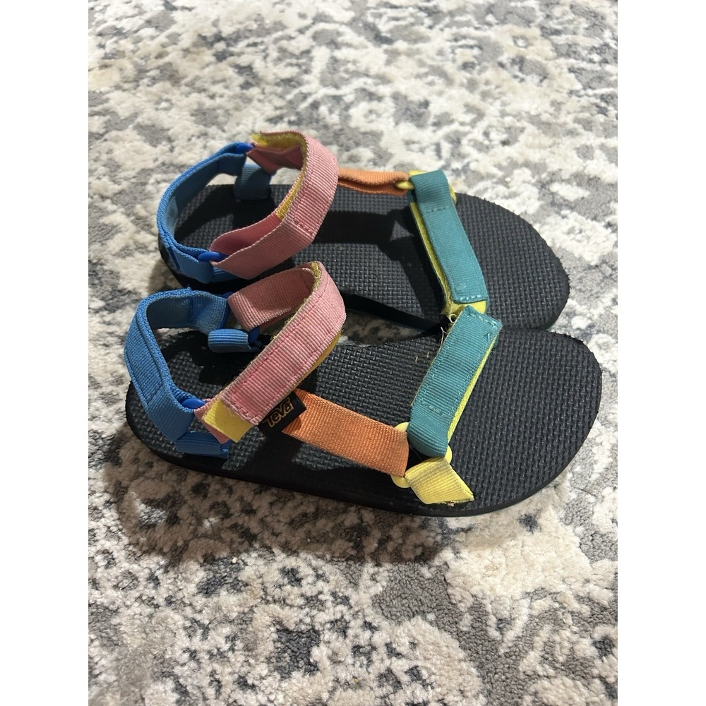 Girls Colorful Teva Sandals Size 3